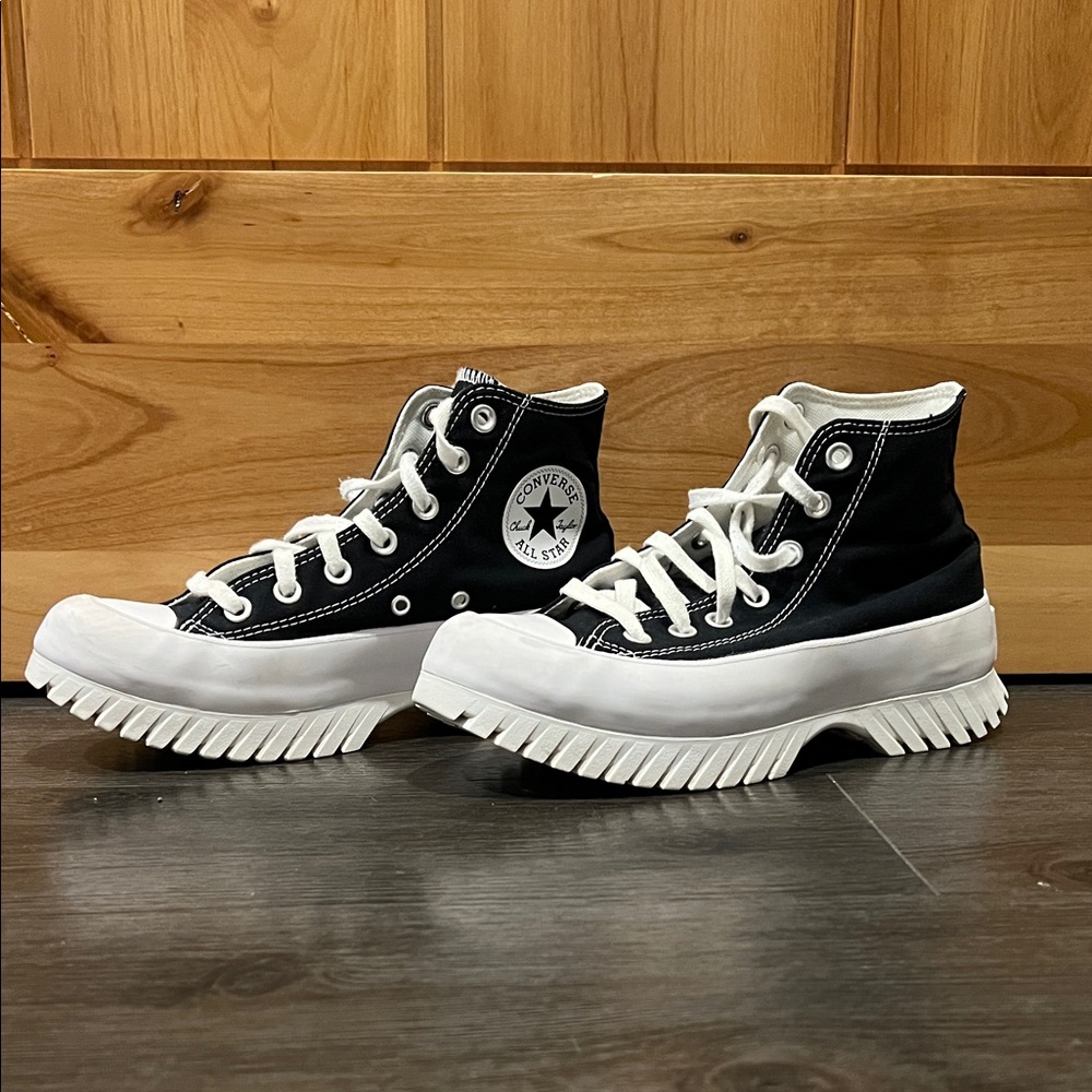 Converse Black and White Chunky Sole High-Tops